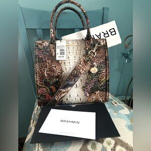 Brand new Brahmin Caroline Acadia Ombré Melbourne leather satchel.